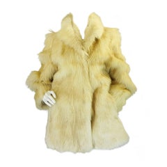 1970s Shaggy Goat Cream Fur Jacket