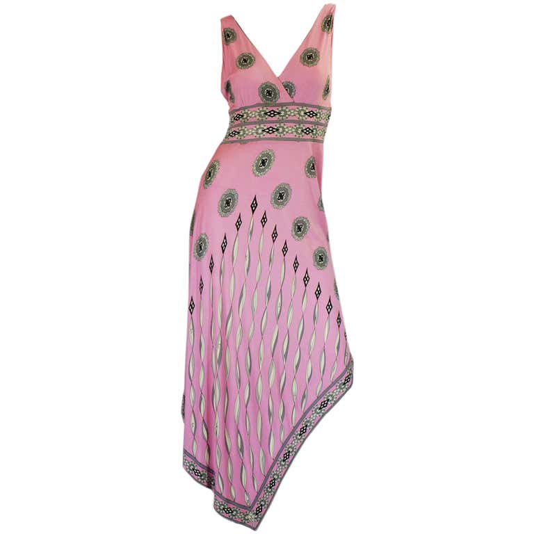 1970s Amazing Pink Emilio Pucci Dress For Sale at 1stDibs