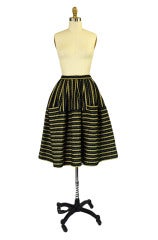 Amazing 1950s Woven Striped Skirt