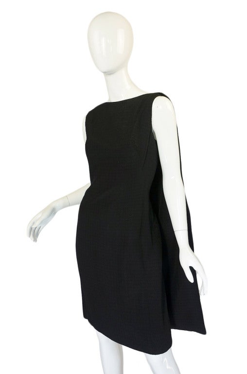 1950s Douglas Curry Caped Back Dress at 1stDibs