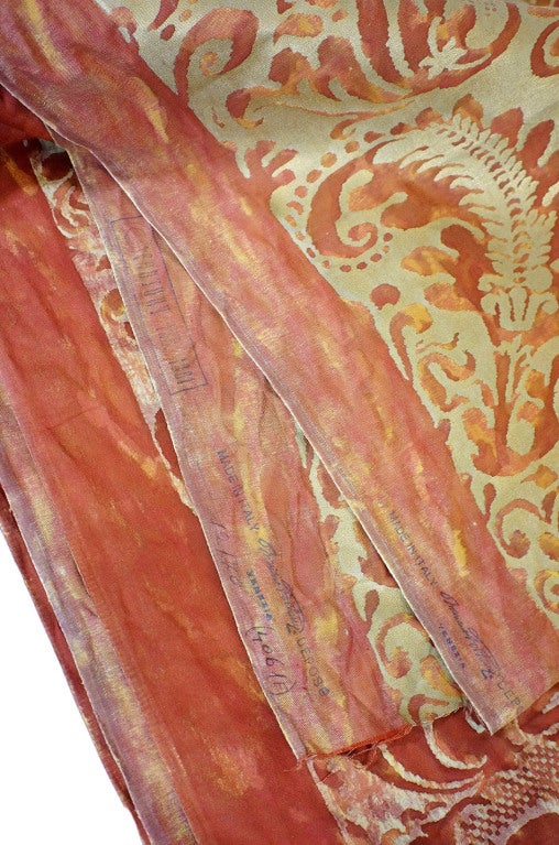 Women's 1961 HandPainted Couture Fortuny Fabric
