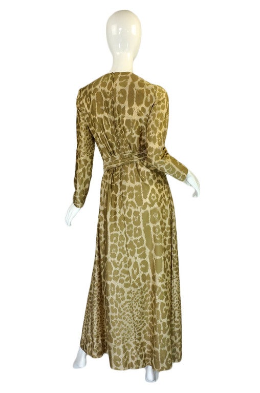 1970s Nat Kaplan Couture Leopard Maxi 1