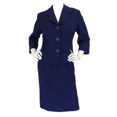 Rare 1950s Numbered Haute Couture Pierre Balmain Button Back Suit 5