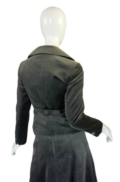 Early 1970s Louis Feraud Velvet Suit For Sale 3