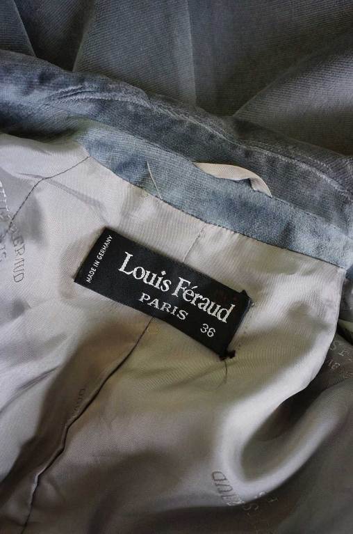 Early 1970s Louis Feraud Velvet Suit For Sale 5
