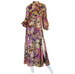 1960s Metallic Lilac Malcolm Starr Dress
