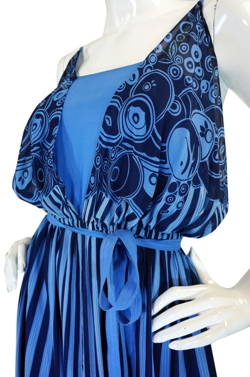 1970s Roland Klein Silk Chiffon Dress 1