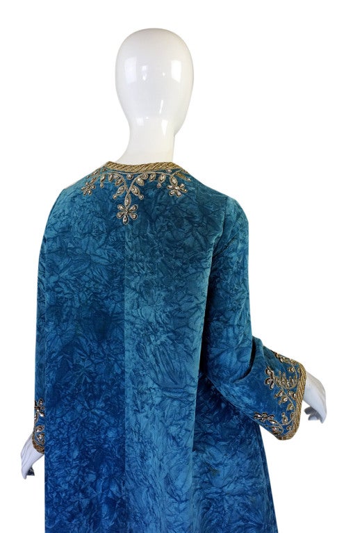 1960s Important George Halley Crystal Encrusted Couture Caftan 2
