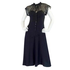 Vintage 1970s Ossie Clark Radley Crepe Dress