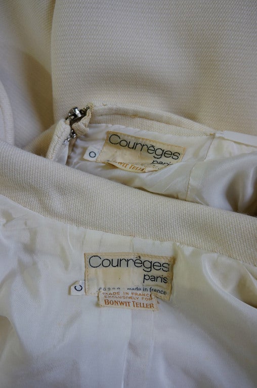 1960s Courreges Numbered Couture Suit at 1stDibs