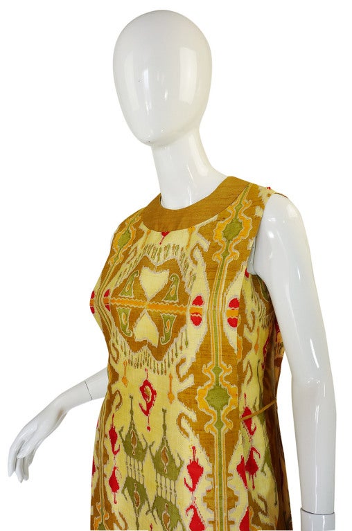 Women's 1960s Hand Print SIlk Pierre Cardin Shift