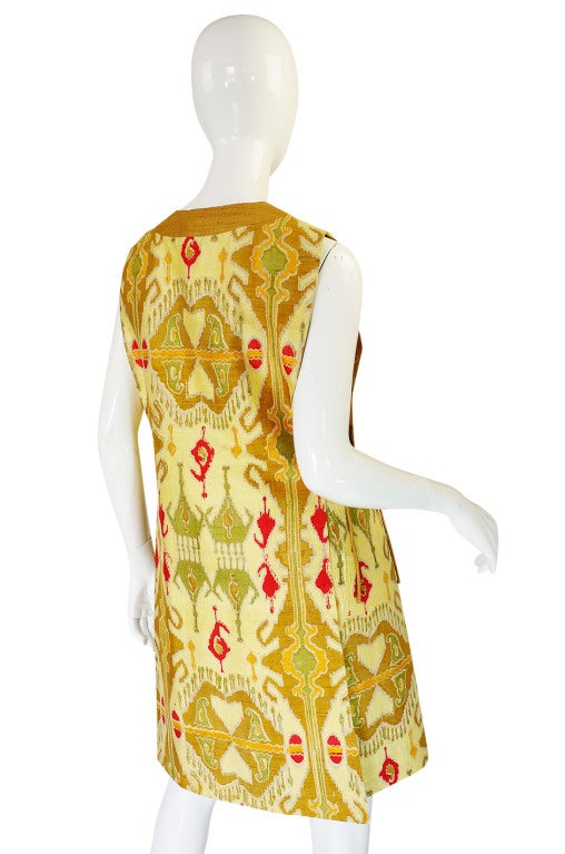 1960s Hand Print SIlk Pierre Cardin Shift 2