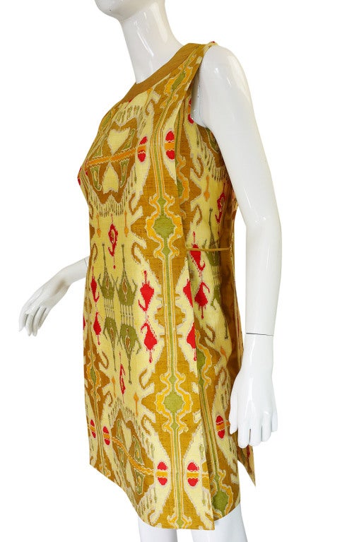 1960s Hand Print SIlk Pierre Cardin Shift 5