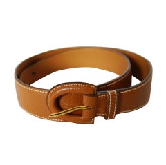 1993 Auth Hermes Brown Leather Belt