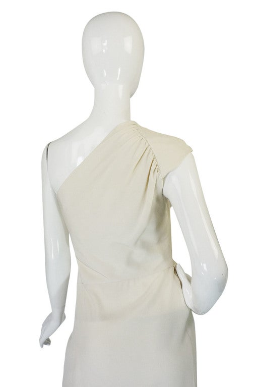 1980s Valentino One Shoulder Dress 3