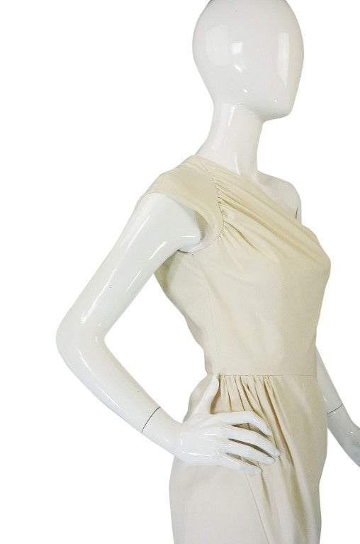 1980s Valentino One Shoulder Dress 4