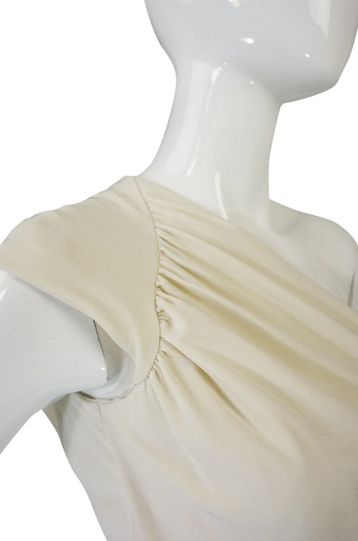 1980s Valentino One Shoulder Dress 5