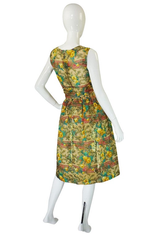 Women's Rare 1950s Jacques Tiffeau Silk Dress