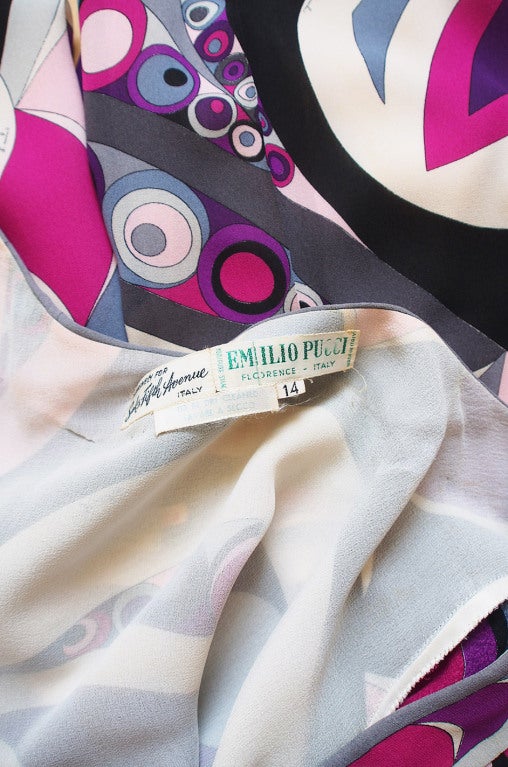 1960s Emilio Pucci Silk Tunic & Pant Set For Sale 6