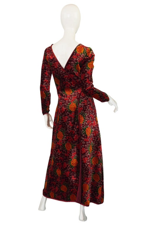 Rare 1970s Alley Cat Betsey Johnson Wrap Dress In Excellent Condition In Rockwood, ON
