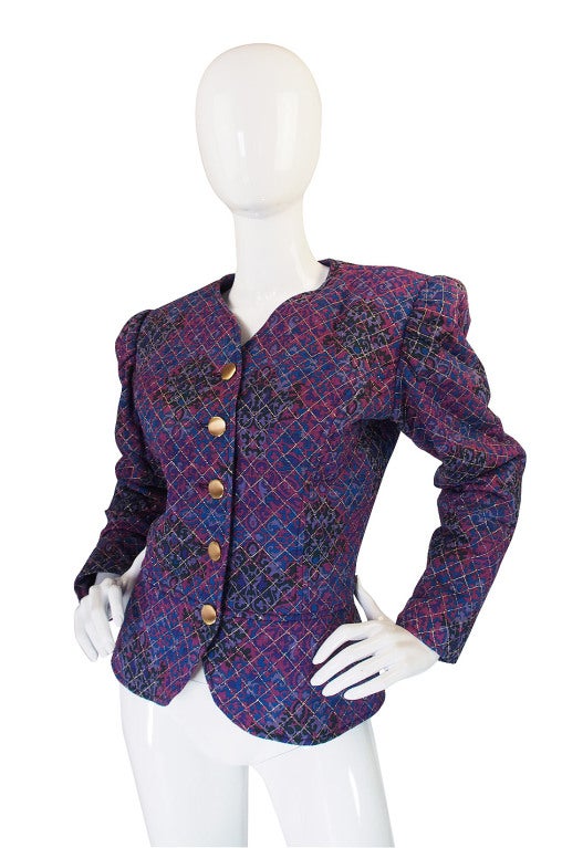 Women's 1980s Quilted Yves Saint Laurent Jacket For Sale