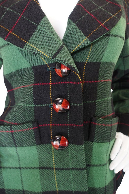 1980s Yves Saint Laurent Jacket with Wood Buttons 3