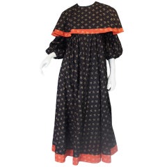 1971 RTW Thea Porter Indian Cotton Maxi Dress