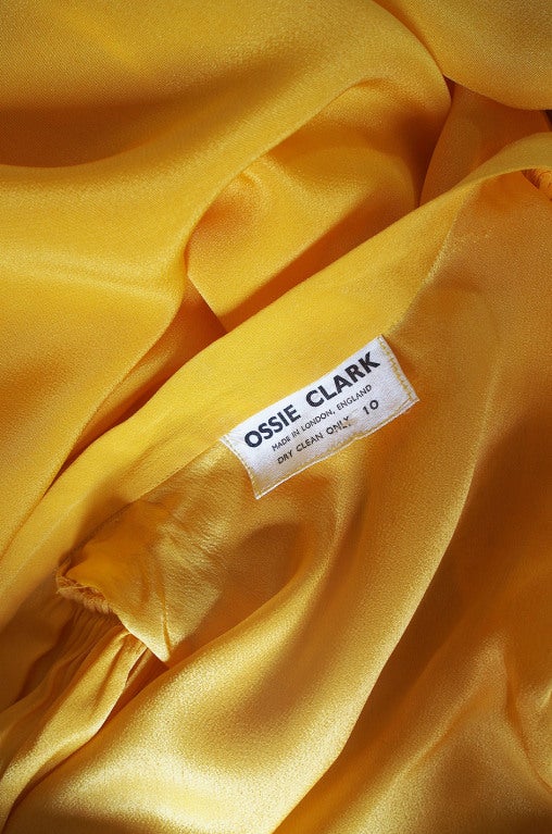 1970s Rare Couture Ossie Clark Gown 7