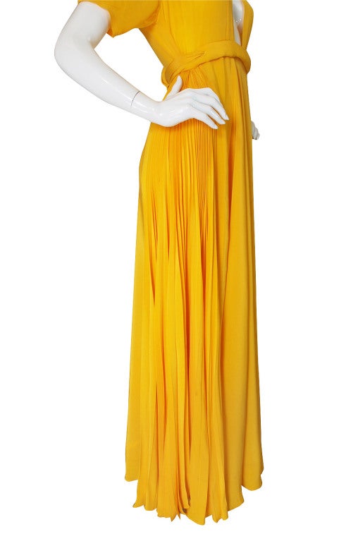 1970s Rare Couture Ossie Clark Gown 6