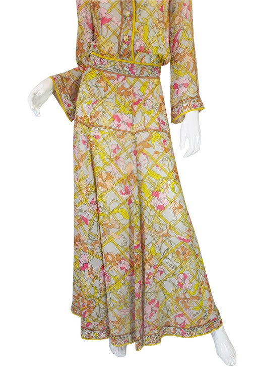 1960s Floating Silk Chiffon Emilio Pucci Skirt & Top Set 4