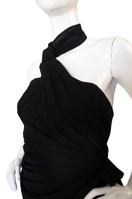 1980s Thierry Mugler Silk Sheer Panel Dress 1