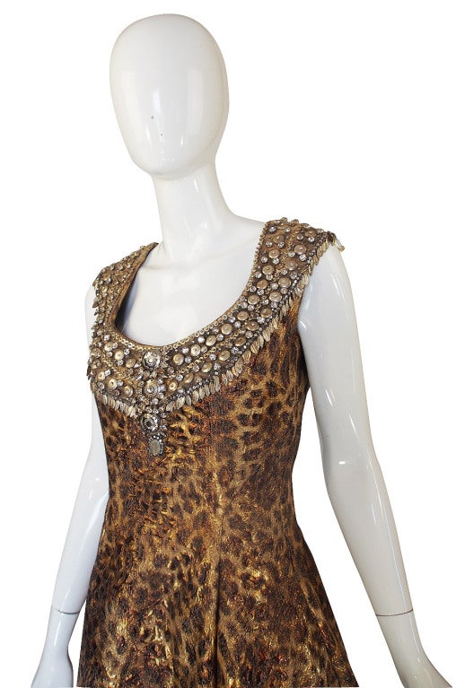 Women's Recent Naeem Khan Beaded Leopard Dress For Sale