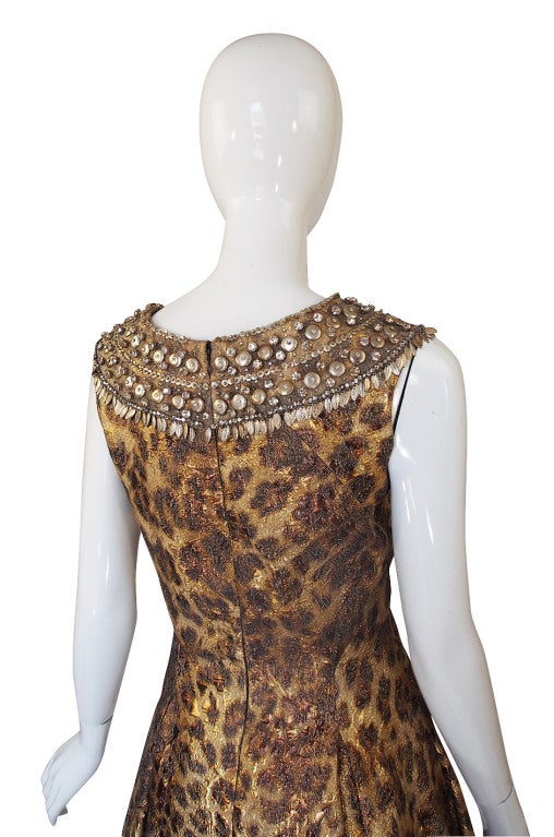 Recent Naeem Khan Beaded Leopard Dress For Sale 1