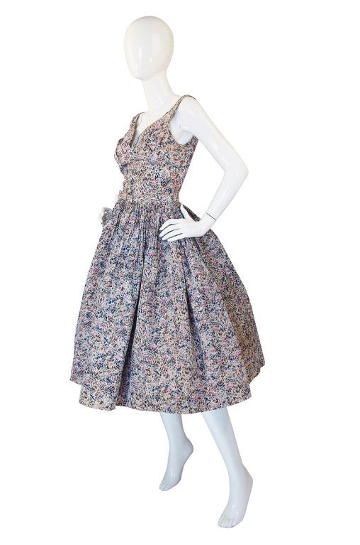 Women's 1950s Suzy Perette Spring Silk Dress For Sale