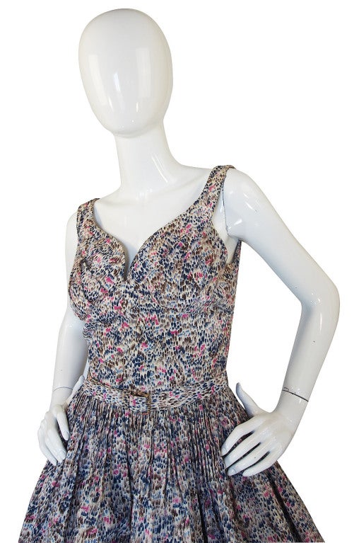1950s Suzy Perette Spring Silk Dress For Sale 2