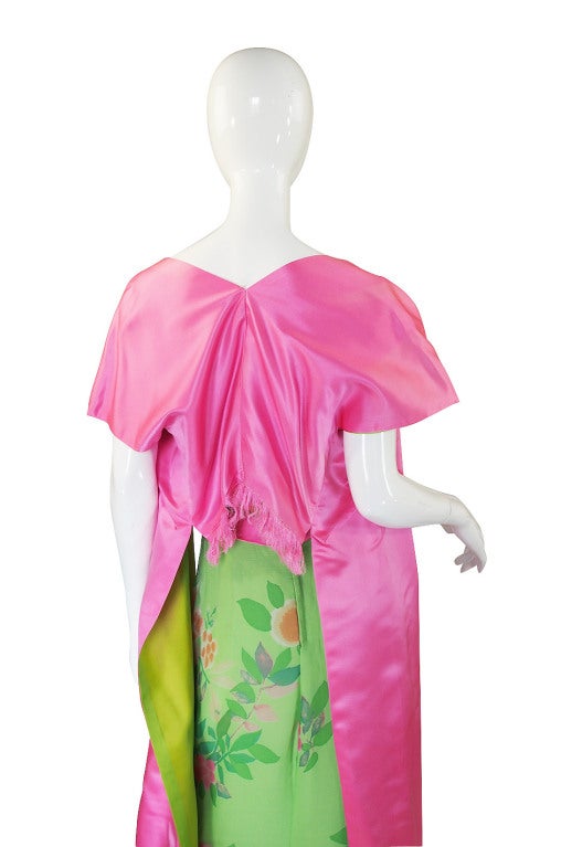 1950s Philip Hulitar Strapless Silk Dress & Skirted 1/2 Jacket 2