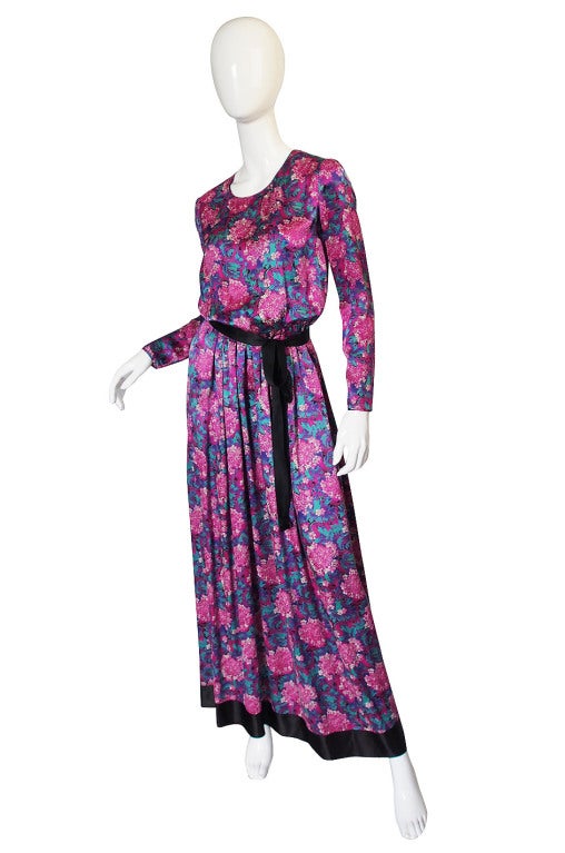 Women's 1970s Chanel Silk Satin Maxi Dress