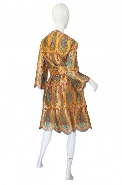 Fall 1991 Bill Blass Well Documented Gold Silk Brocade Jacket & Skirt Suit