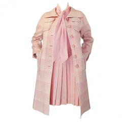 Vintage 1960s Ungaro Pink Dress & Coat