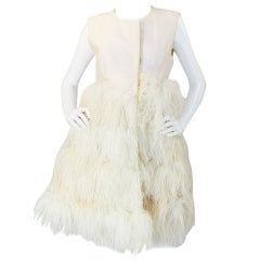 Retro 1960s Mr Blackwell Custom Feather Dress