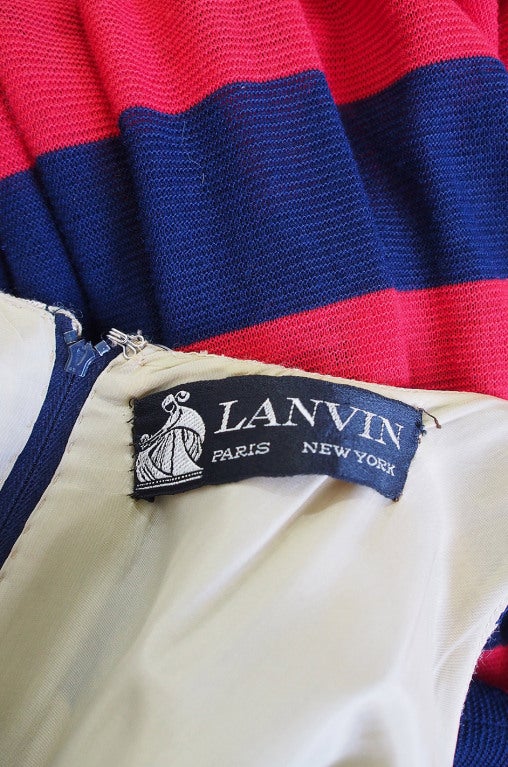 1970s Lanvin Striped Knit Maxi Dress 4