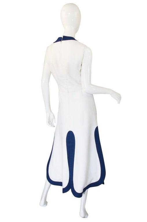 1960s Pierre Cardin Car Wash Hem Maxi In Excellent Condition In Rockwood, ON