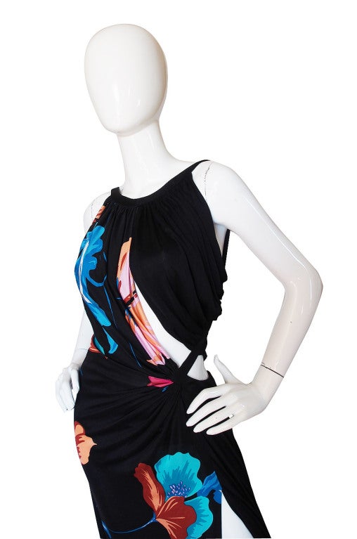 1990s Versace Couture Cut Out Gown 2