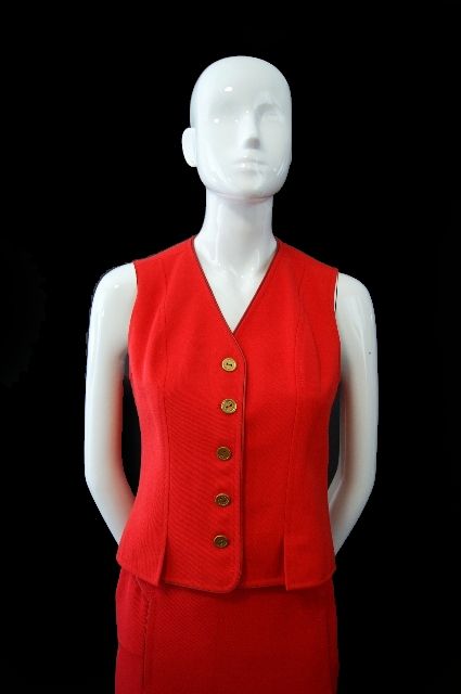 Women's 1970s Celine Skirt & Vest Suit