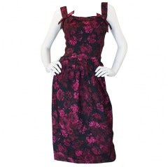 Rare 1955 Christian Dior NY Silk Dress