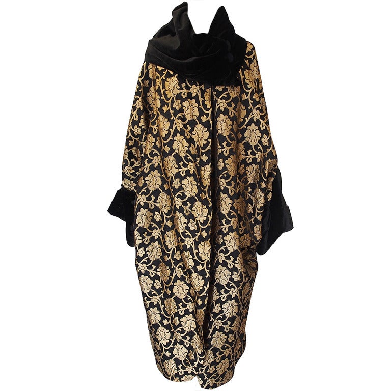 1920s Gold Lame Flapper Cocoon Coat at 1stdibs