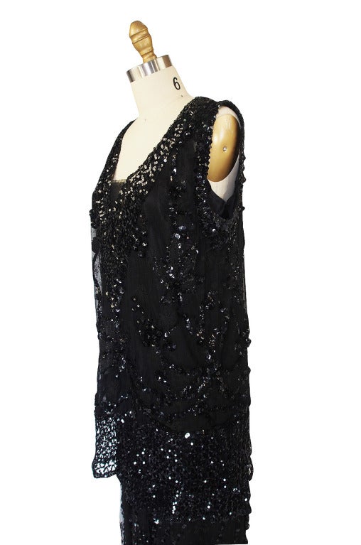 Women's 1920s Incredible Lace Bead & Sequin Gown