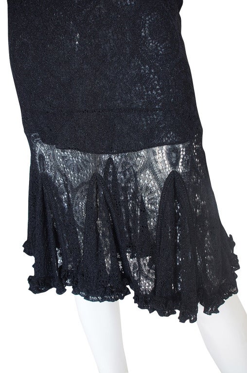 Recent Alaia Metallic Knit Lace Dress 3