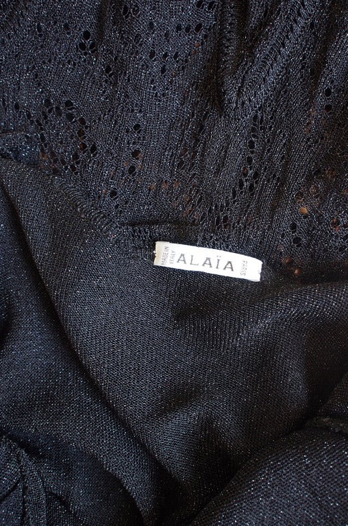 Recent Alaia Metallic Knit Lace Dress 4