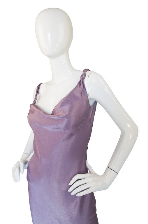 1997 Collection John Galliano Bias Cut Lilac Slip Dress In Excellent Condition In Rockwood, ON